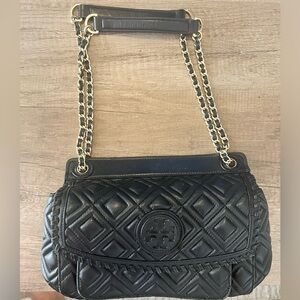 Tory Burch soft convertible leather and chain shoulder bag